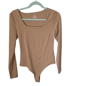 Nuuds‎ Smooth Long Sleeve Bodysuit Medium